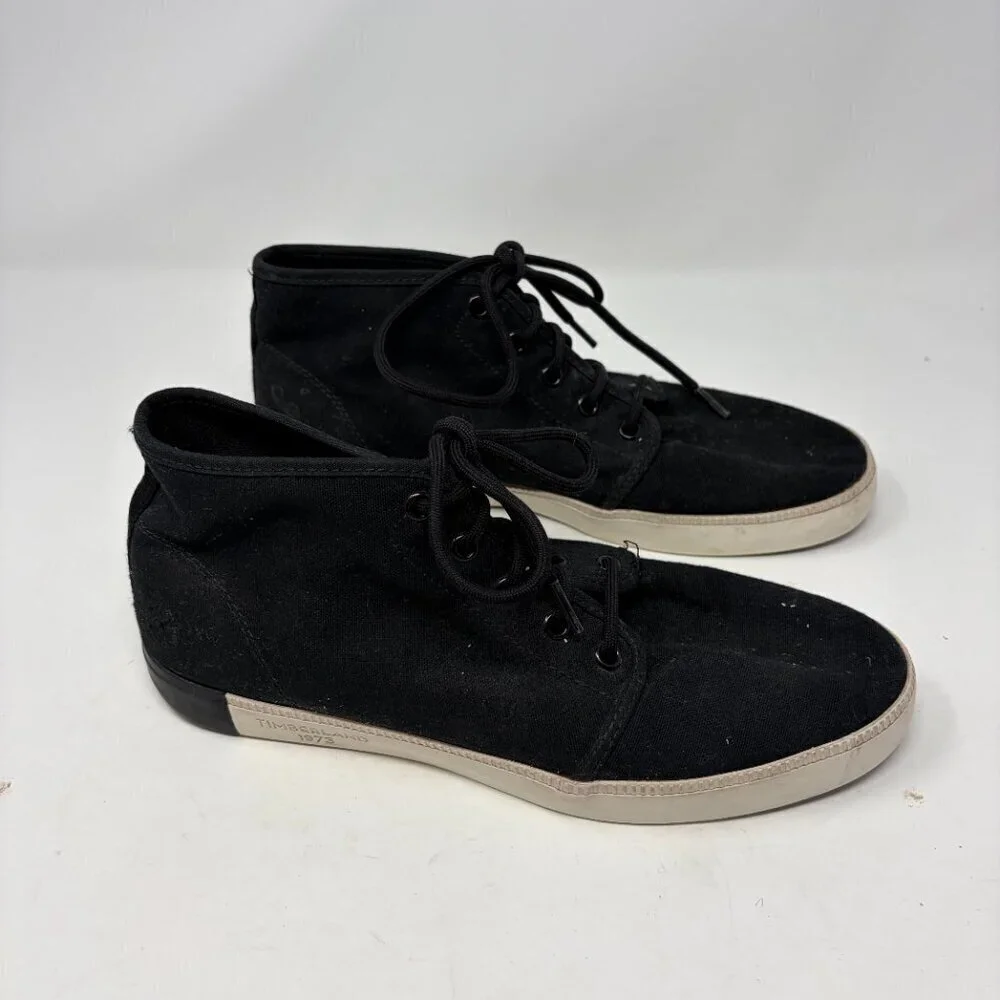 Timberland men's Groveton Chukka boots canvas 8.5 black lace up sneakers